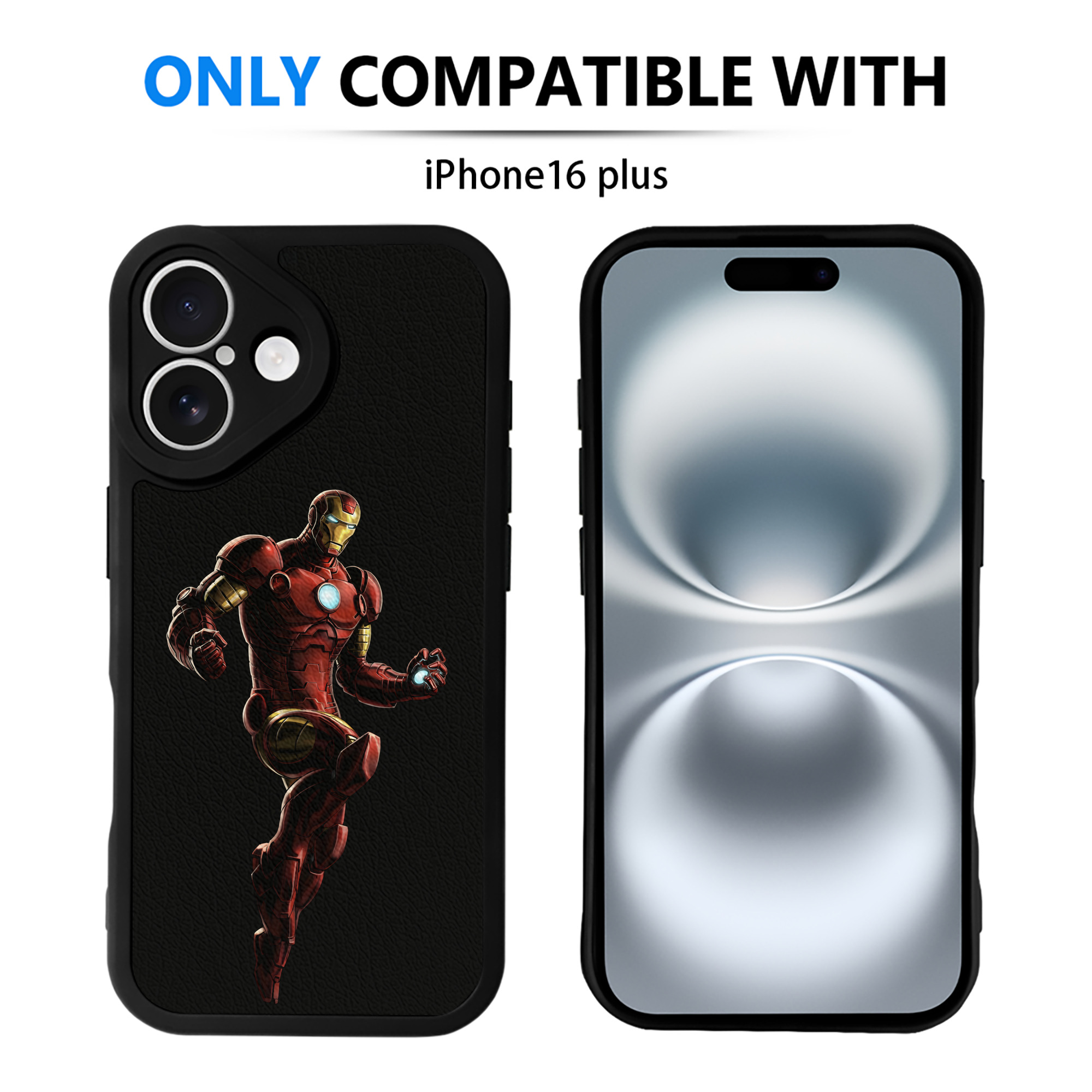 （画像用） アベンジャーズ The Avengers 【iPhone 16シリーズ対応】シリコンスマホケース（レザー調） 材質：シリコン